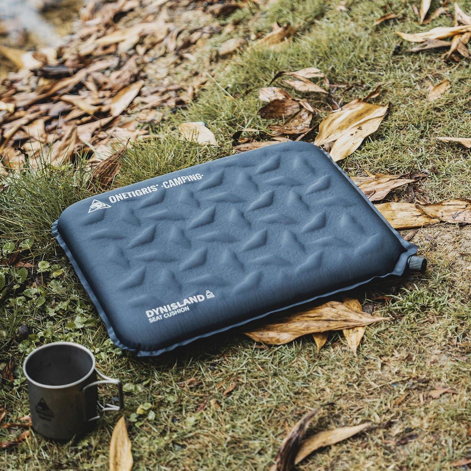 Cojín Inflable OneTigris CE-CQZD01 Negro para Camping y Viajes