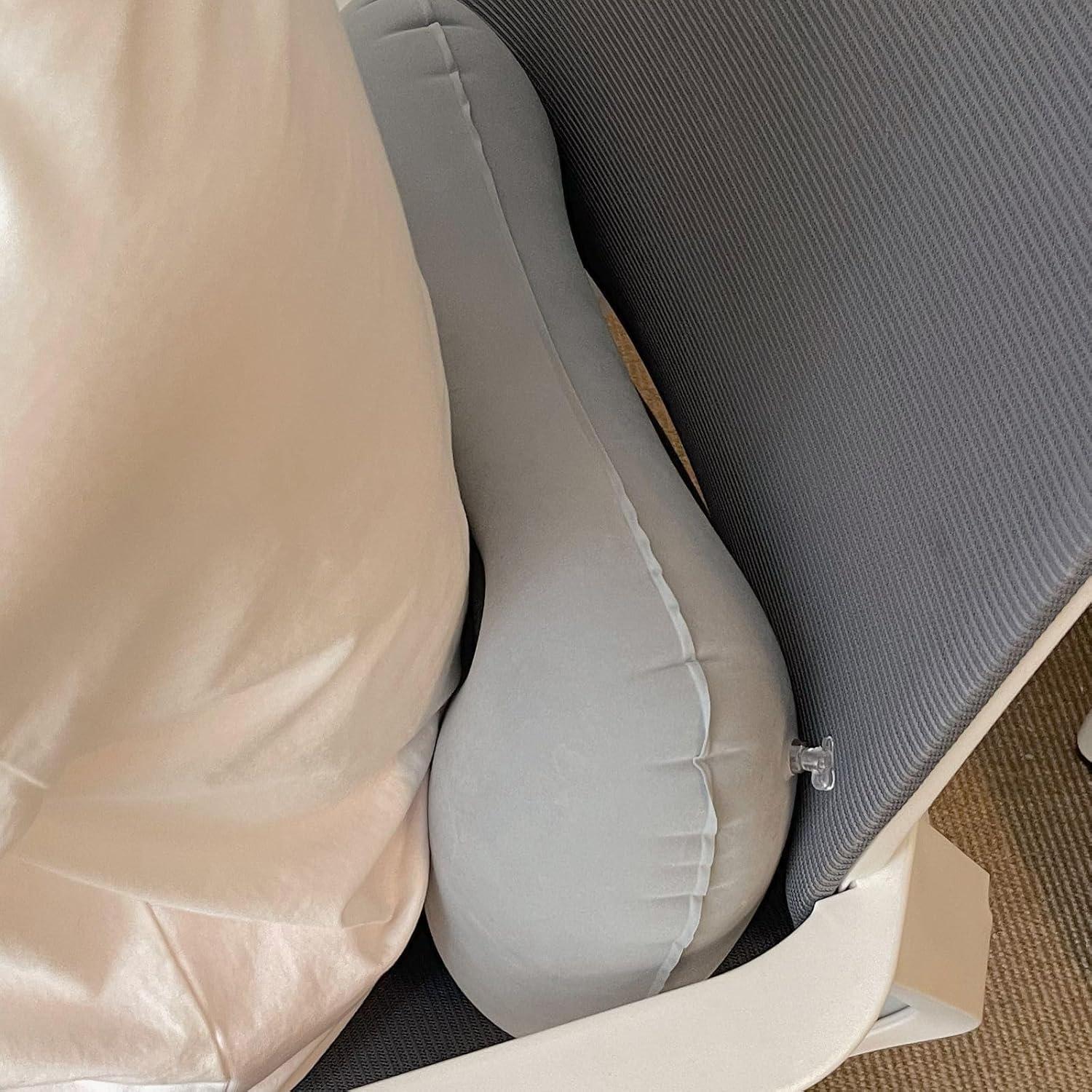 Almohada de Viaje Inflable CHIVOLONA Azul Oscuro 43x28 cm