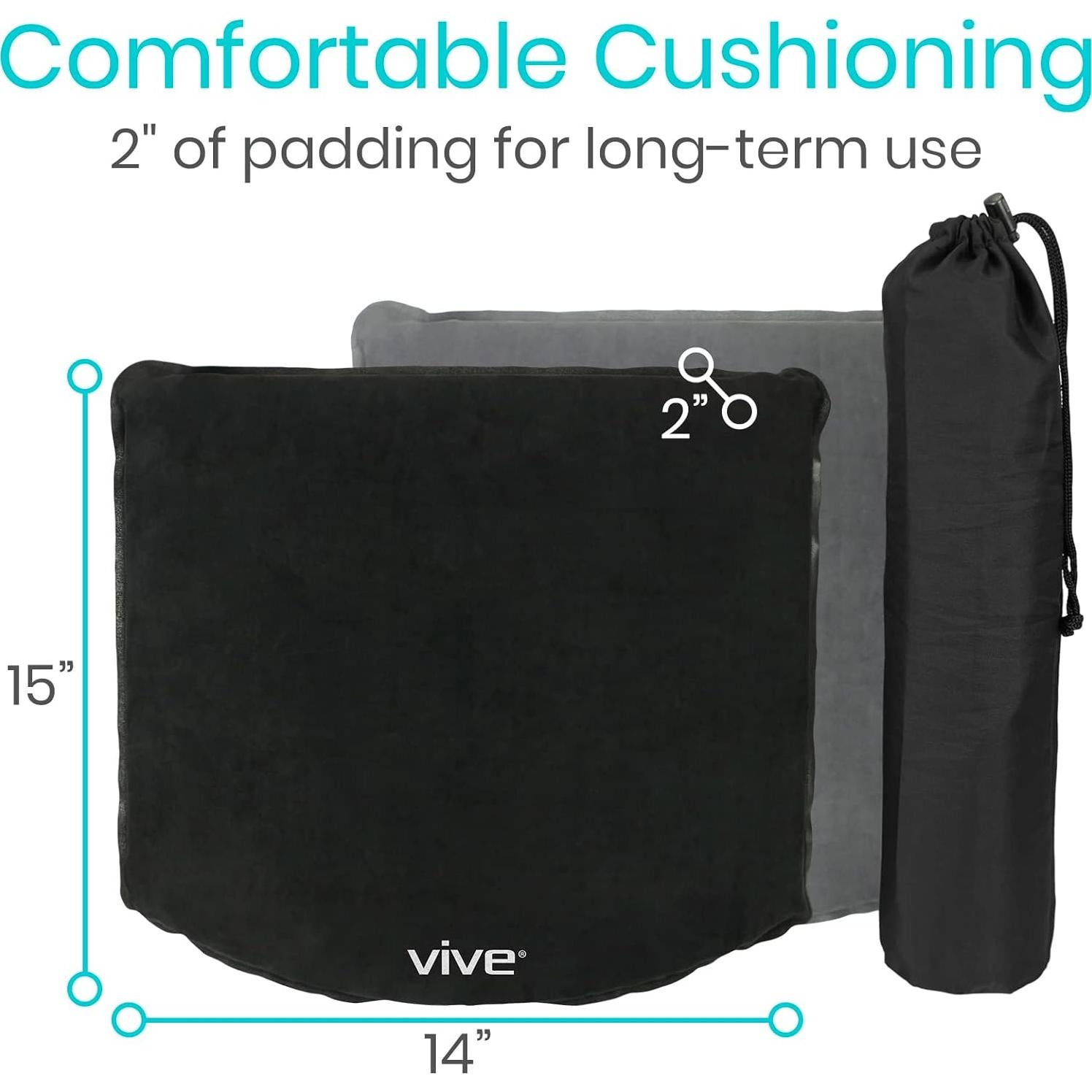 Cojín Inflable Autoinflable Vive - 38x35 cm, Ligero y Portátil