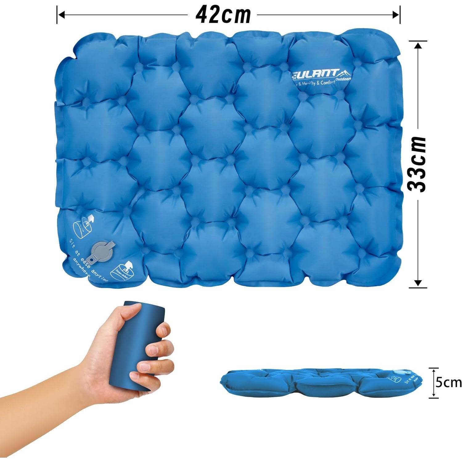 Cojín de Aire Inflable Eulant 42x33cm - Ligero y Portátil