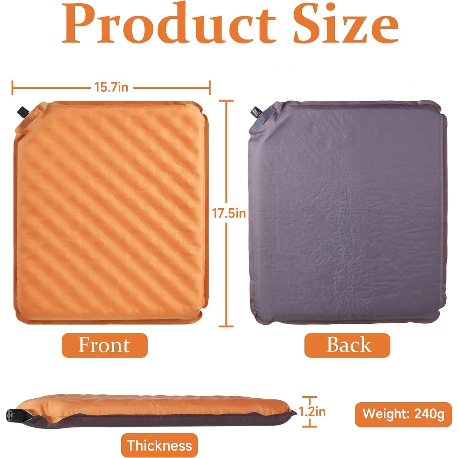 Cojín Inflable UYRR SC1 Naranja 44.5x39.9cm para Exterior