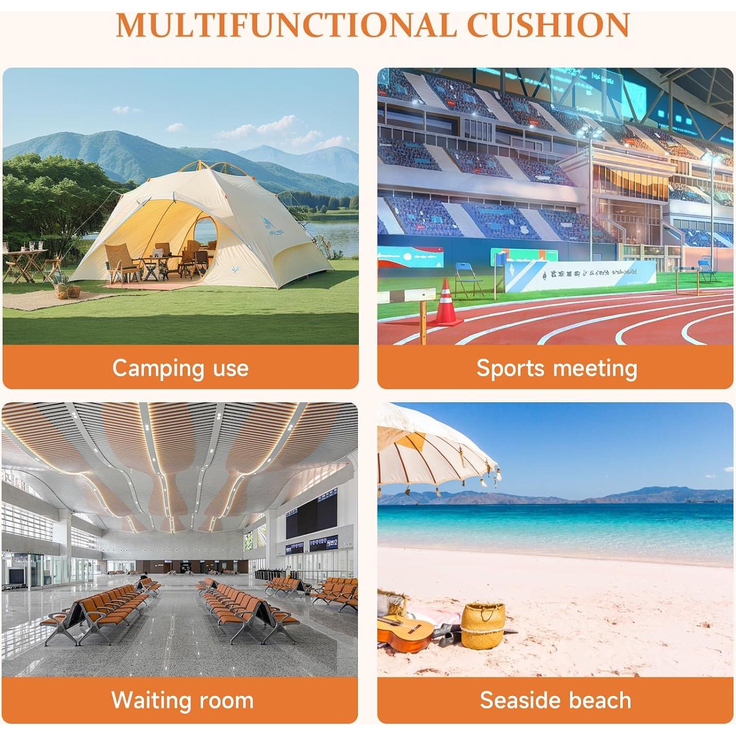 Cojín Inflable UYRR SC1 Naranja 44.5x39.9cm para Exterior