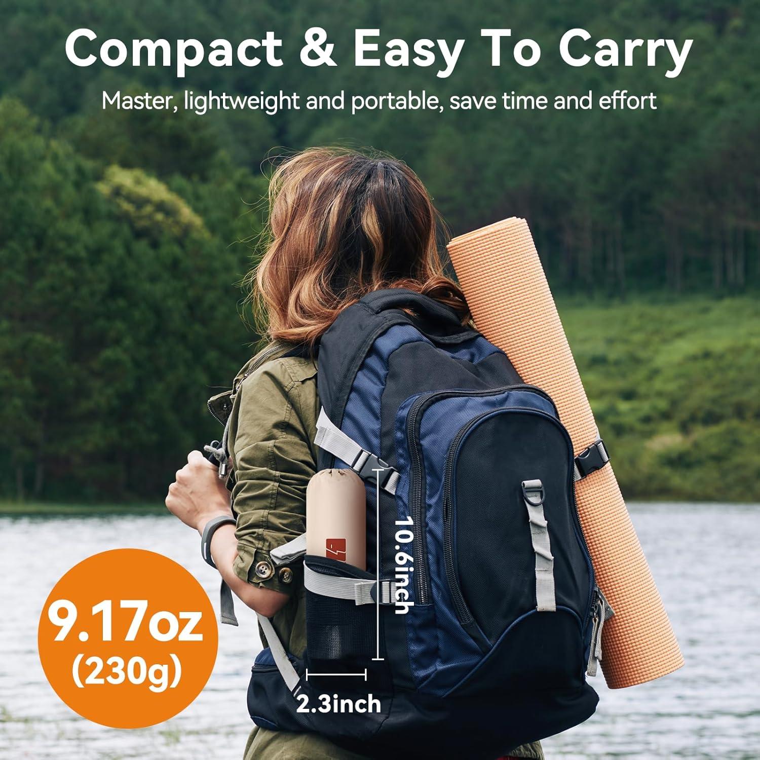 Almohada Inflable Ultraligera TANSTRIDER CP-01 Caqui