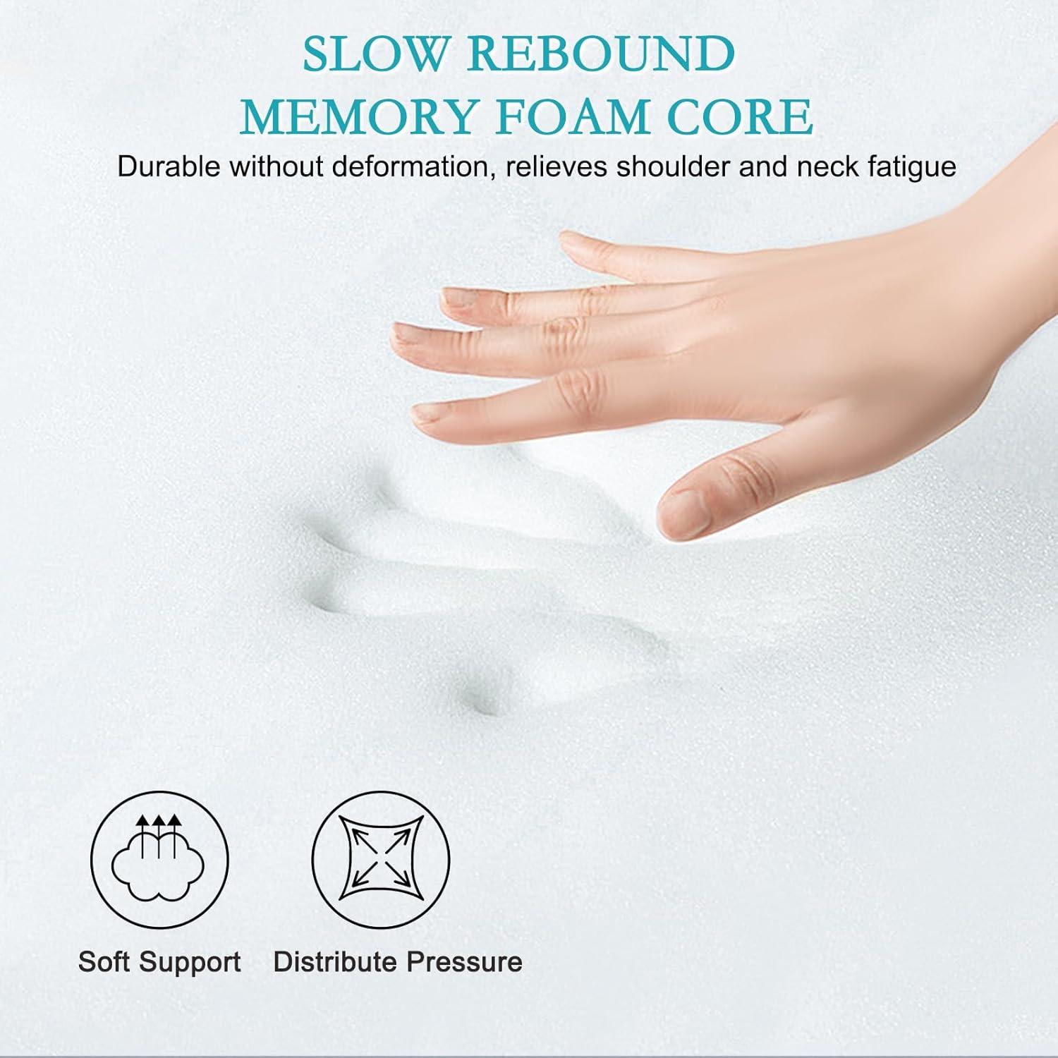 Almohada de Viaje TU LUNA Espuma Viscoelástica Compacta Azul