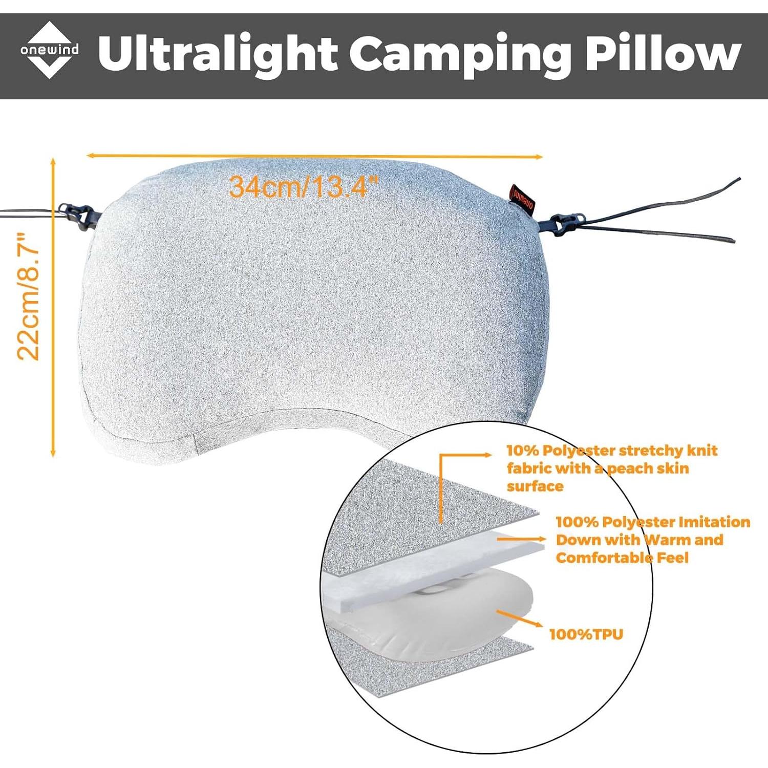 Almohada de Camping Inflable Onewind Pillow01 Ergonomica 34x22cm