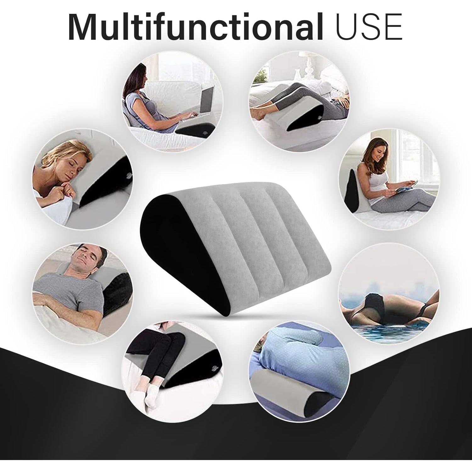 Cojín Inflable en Cuña LuxoCare para Camping y Viajes