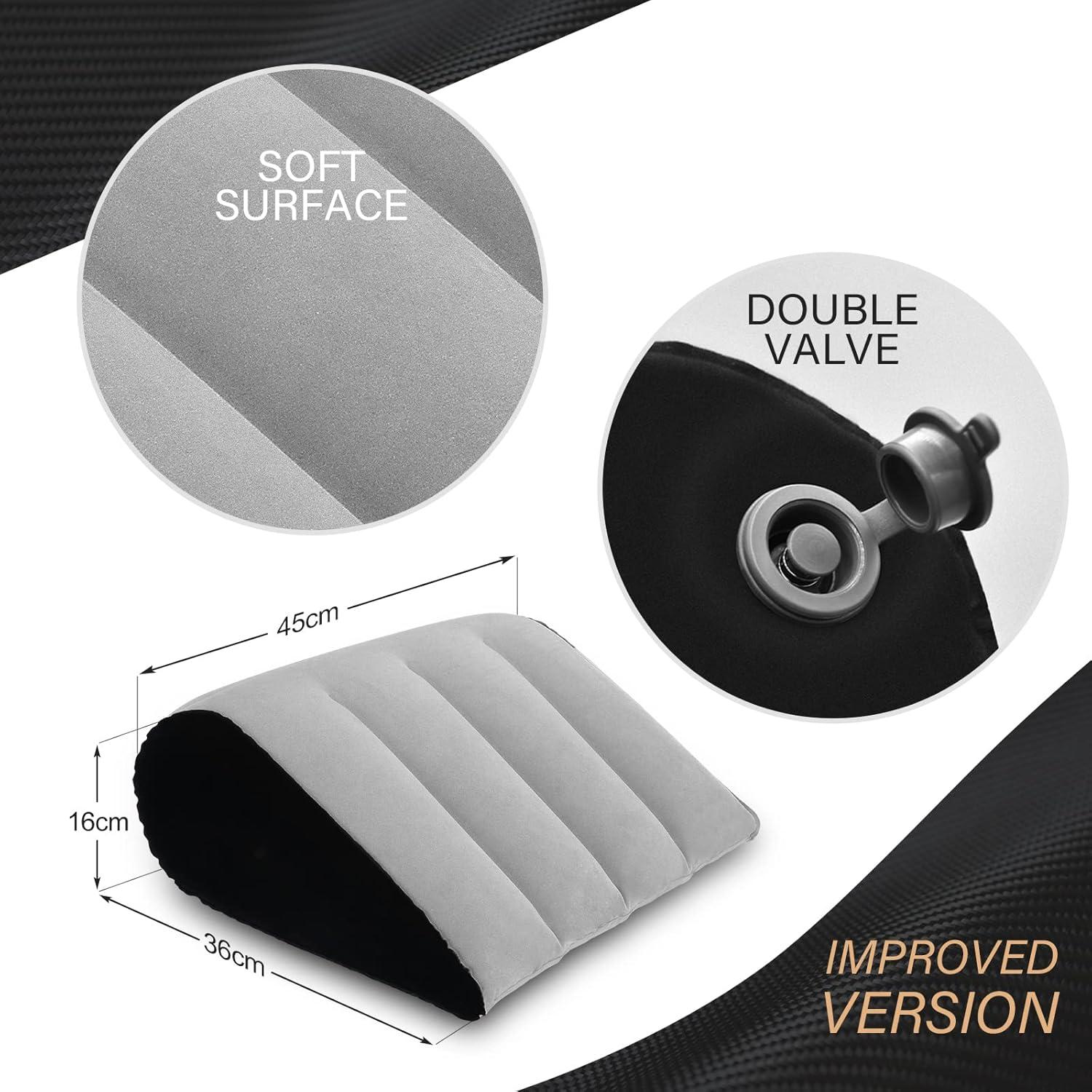 Cojín Inflable en Cuña LuxoCare para Camping y Viajes