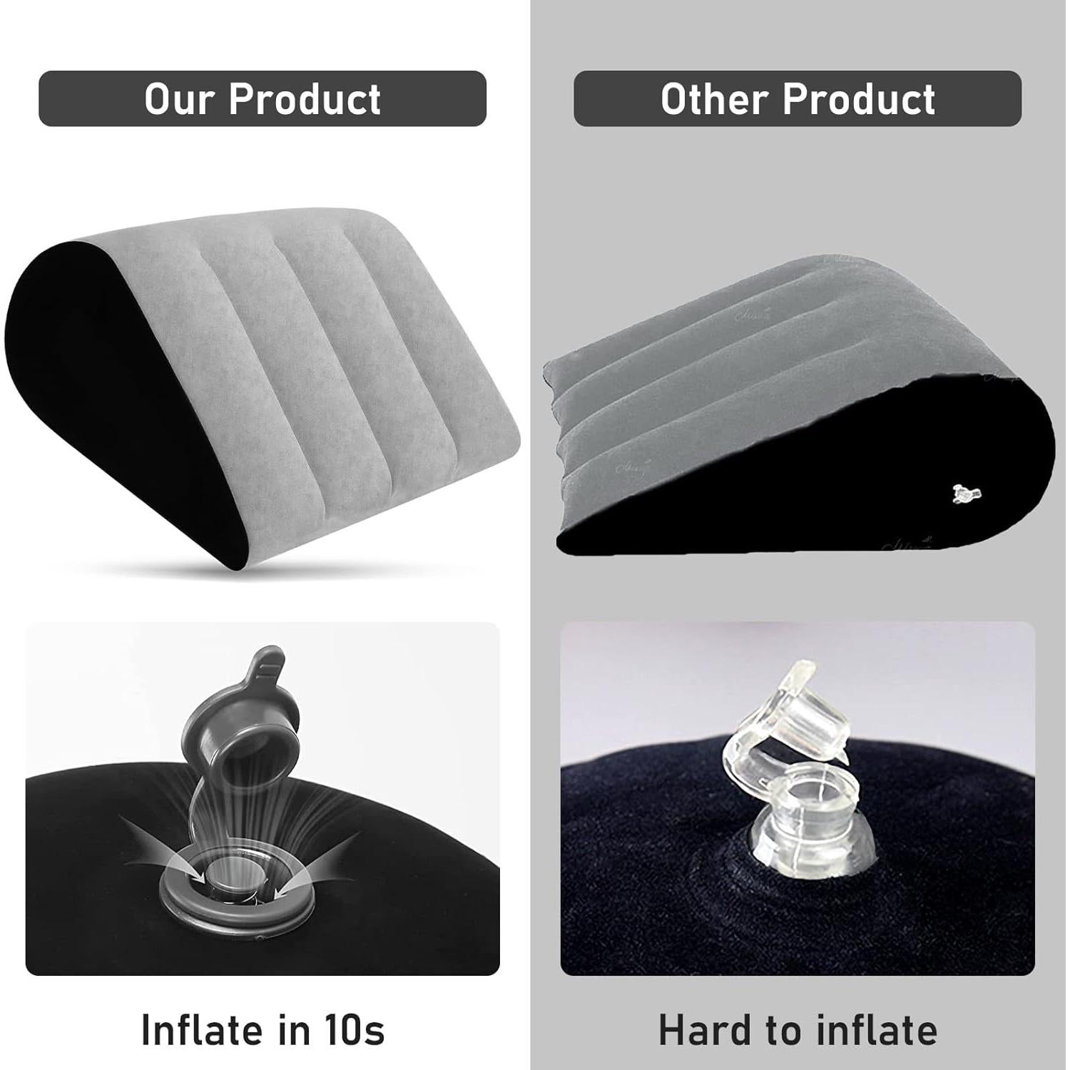 Cojín Inflable en Cuña LuxoCare para Camping y Viajes