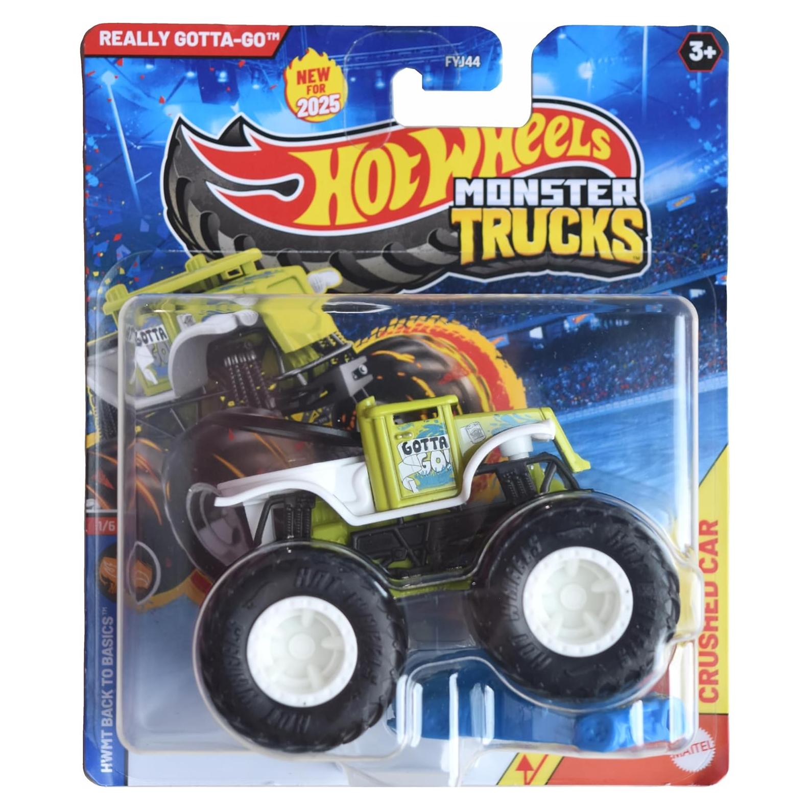 Hot Wheels Monster Trucks Mattel 1:64 Metal Aplastado
