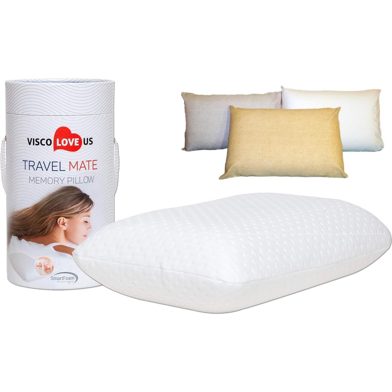 Almohada de Viaje Ergonómica VISCO LOVE Espuma de Memoria