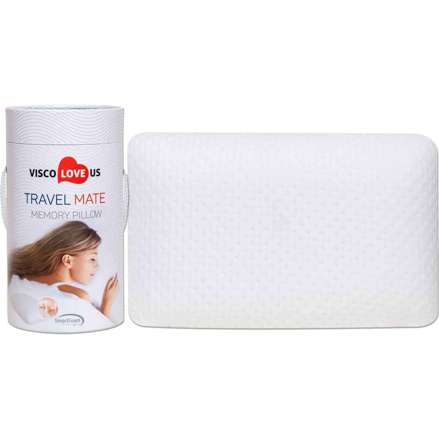 Almohada de Viaje Ergonómica VISCO LOVE Espuma de Memoria