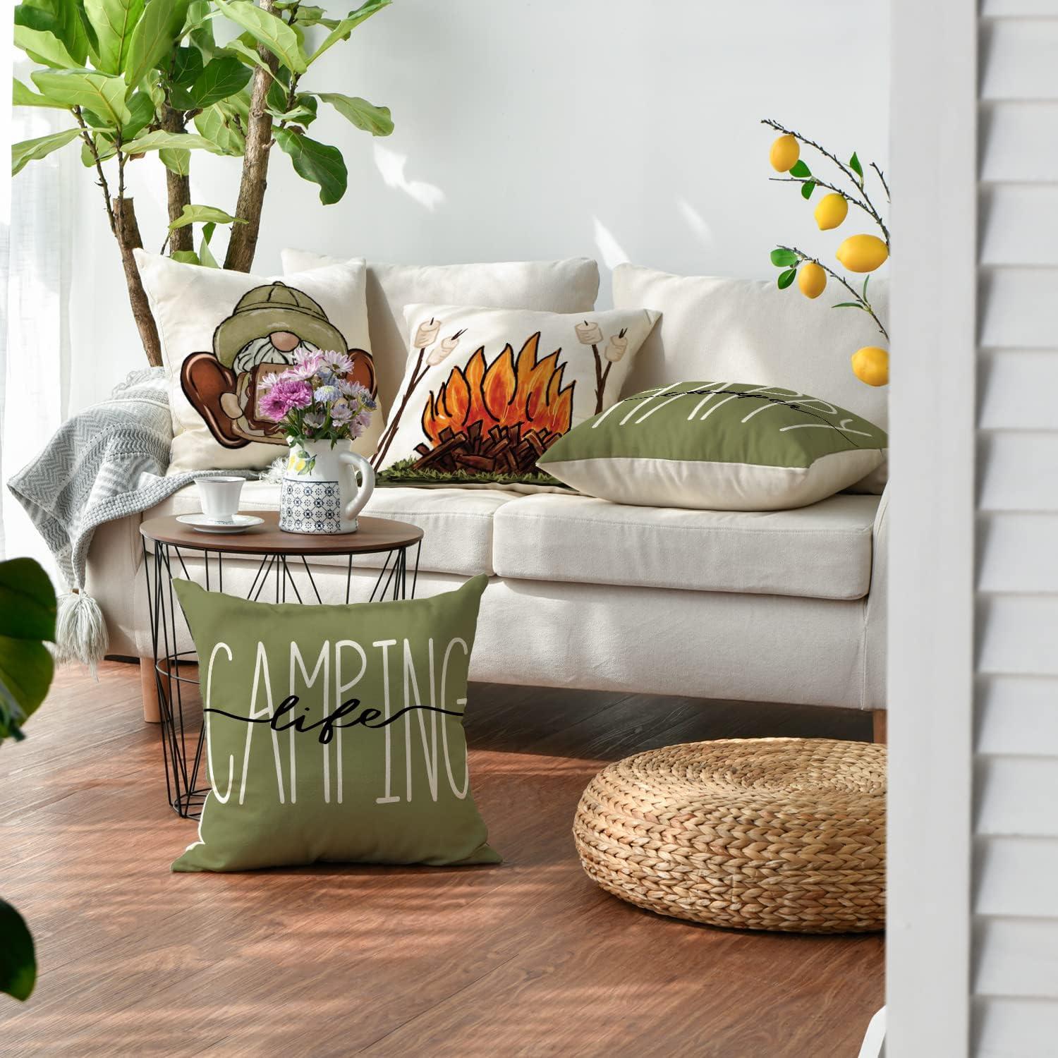 Fundas de Cojín Decorativas AVOIN colorlife 45x45 cm Set de 4