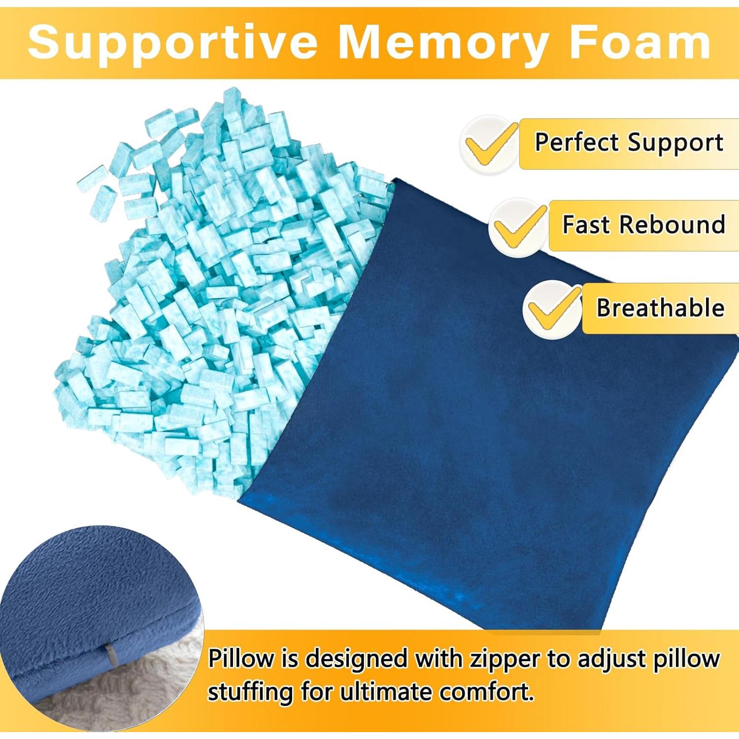 Paquete de 2 Almohadas Pequeñas 1 MIDDLE ONE Espuma Viscoelástica