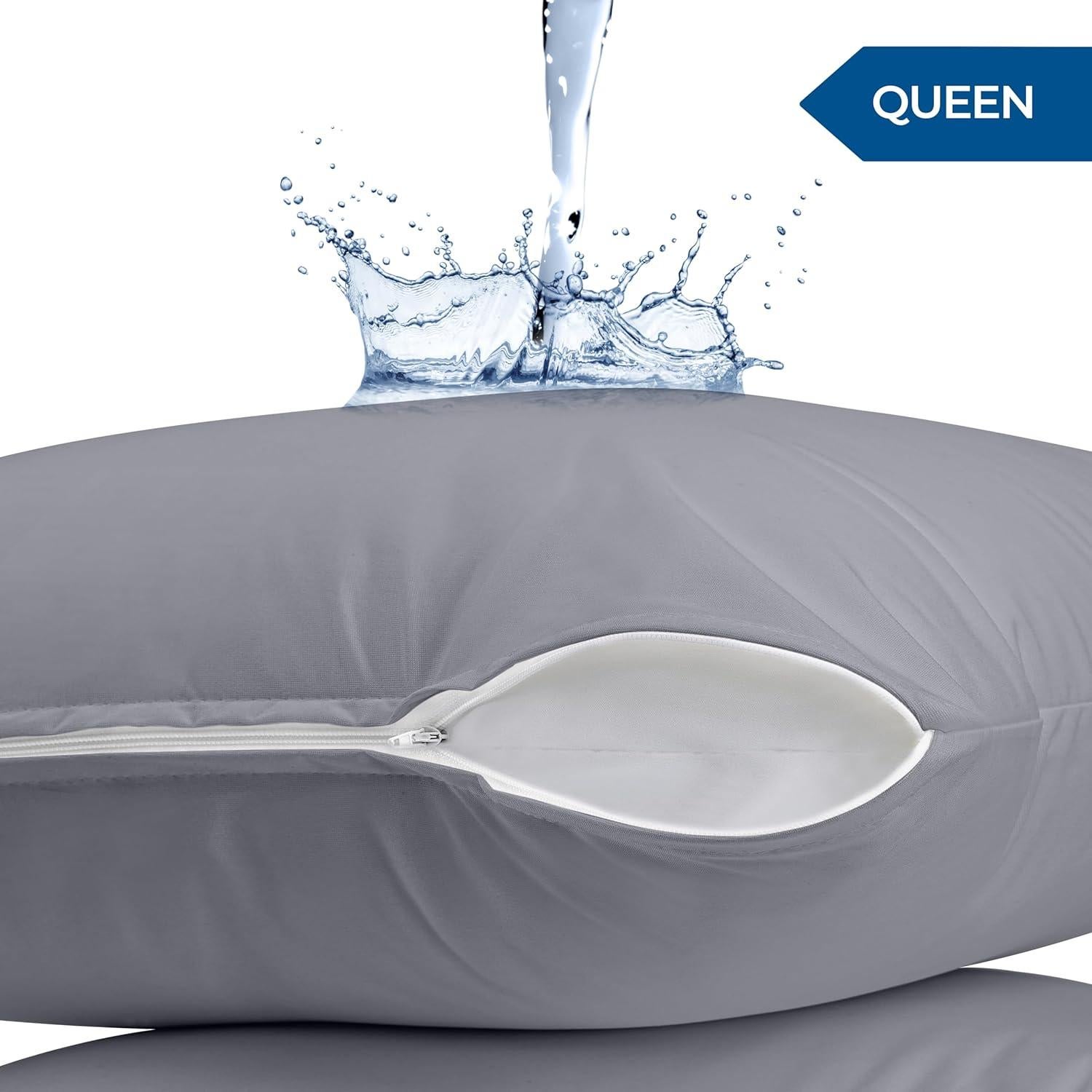Fundas de Almohada Impermeables Utopia Bedding Queen 2 Pzas
