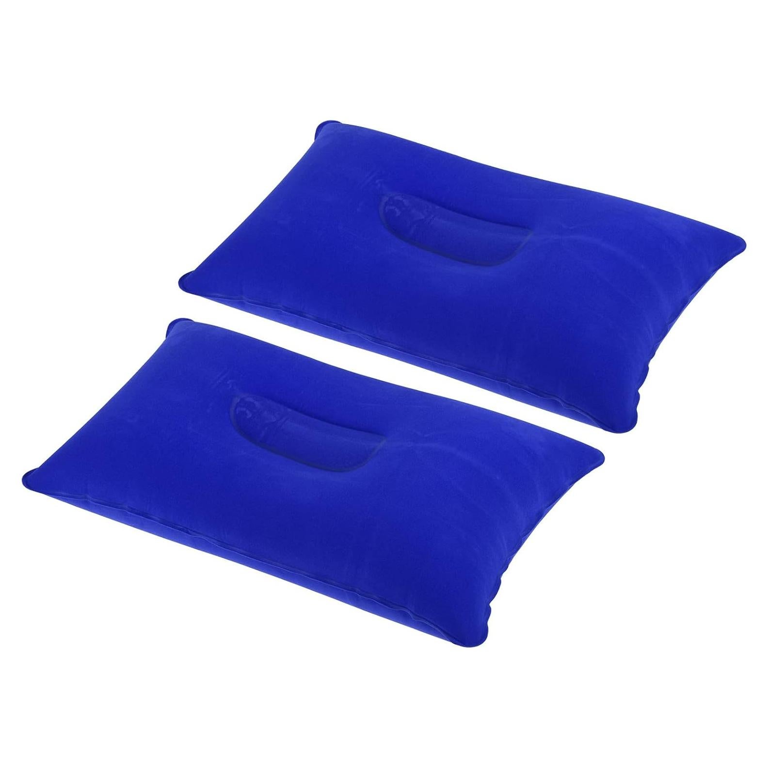 Almohada Inflable PATIKIL 2 Unidades Camping 38x24cm Azul