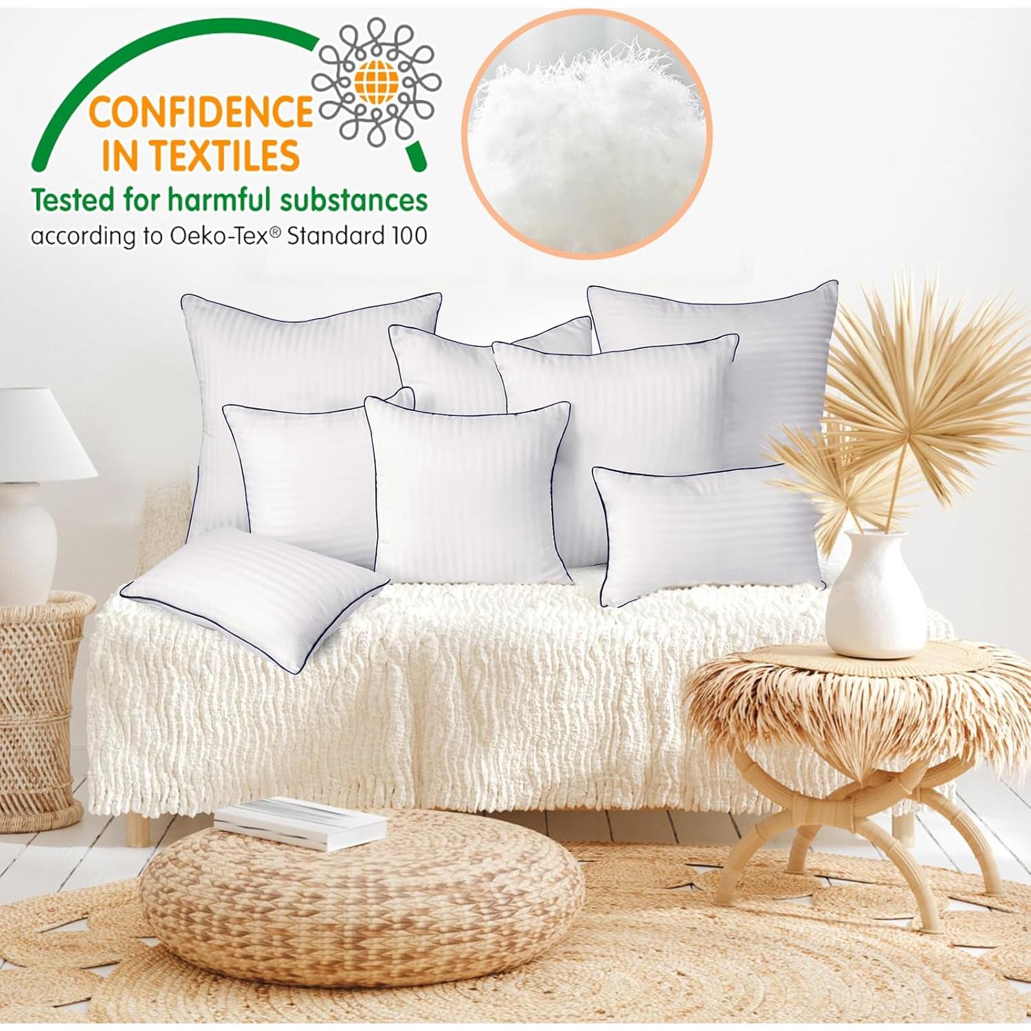 Insertos de Cojines Decorativos Yettbea 45x45 cm Juego de 2 Blanco