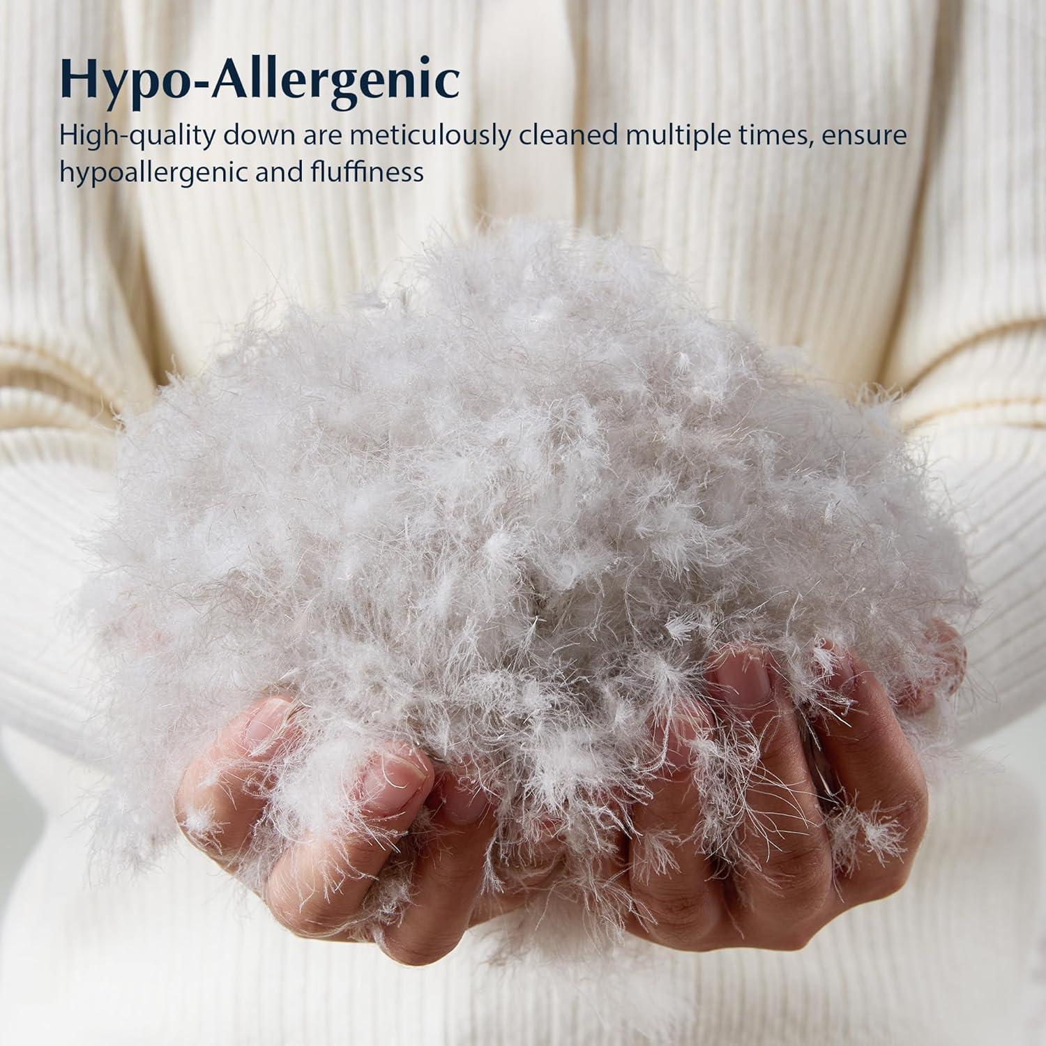 Almohada de Plumas de Pato Pacific Coast King Hipoalergénica