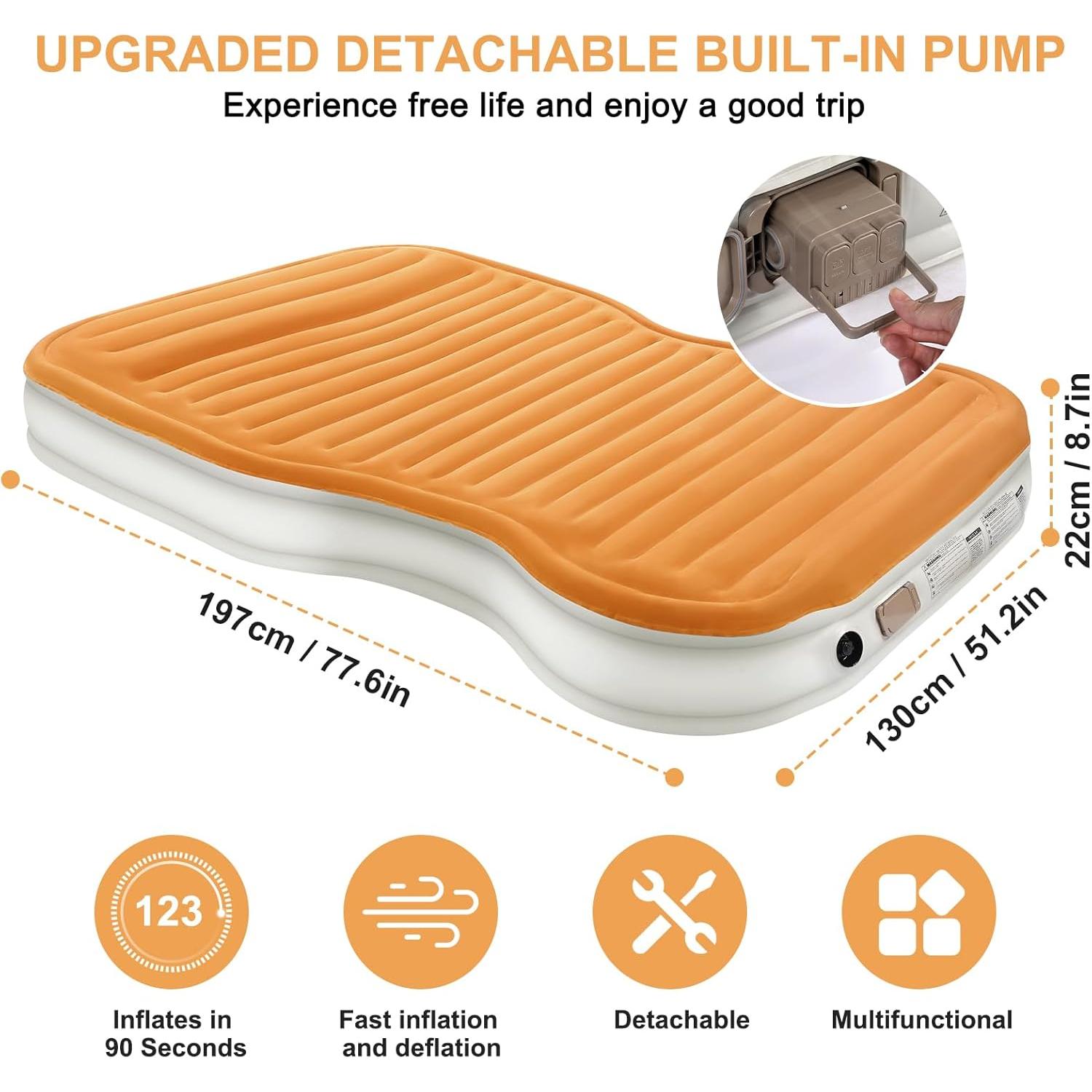 Colchón de Aire KMZ Autoinflable con Bomba y 2 Almohadas