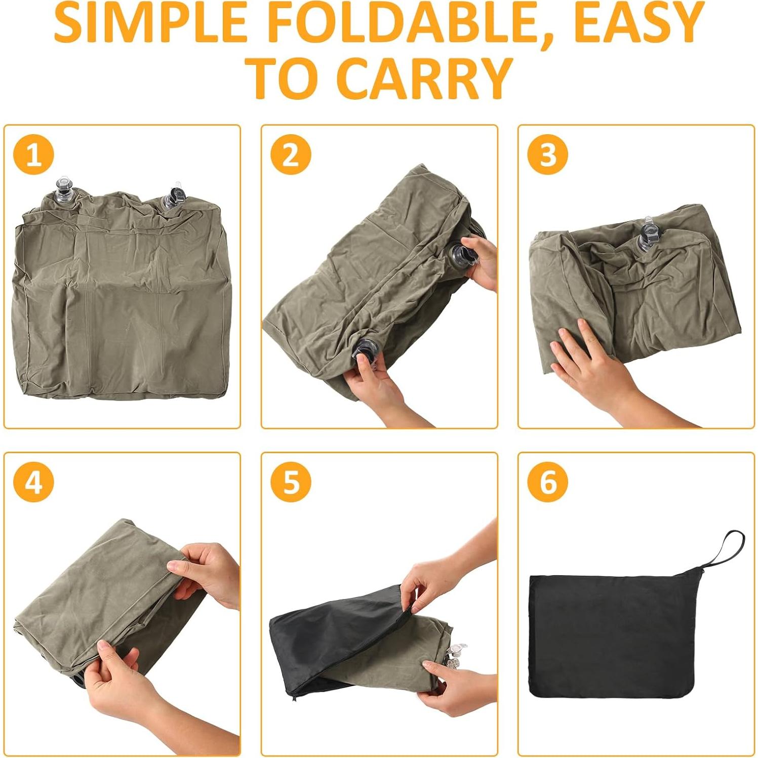 Cojín Inflable Reposapiés Eooqi Ajustable Gris 1 PCS