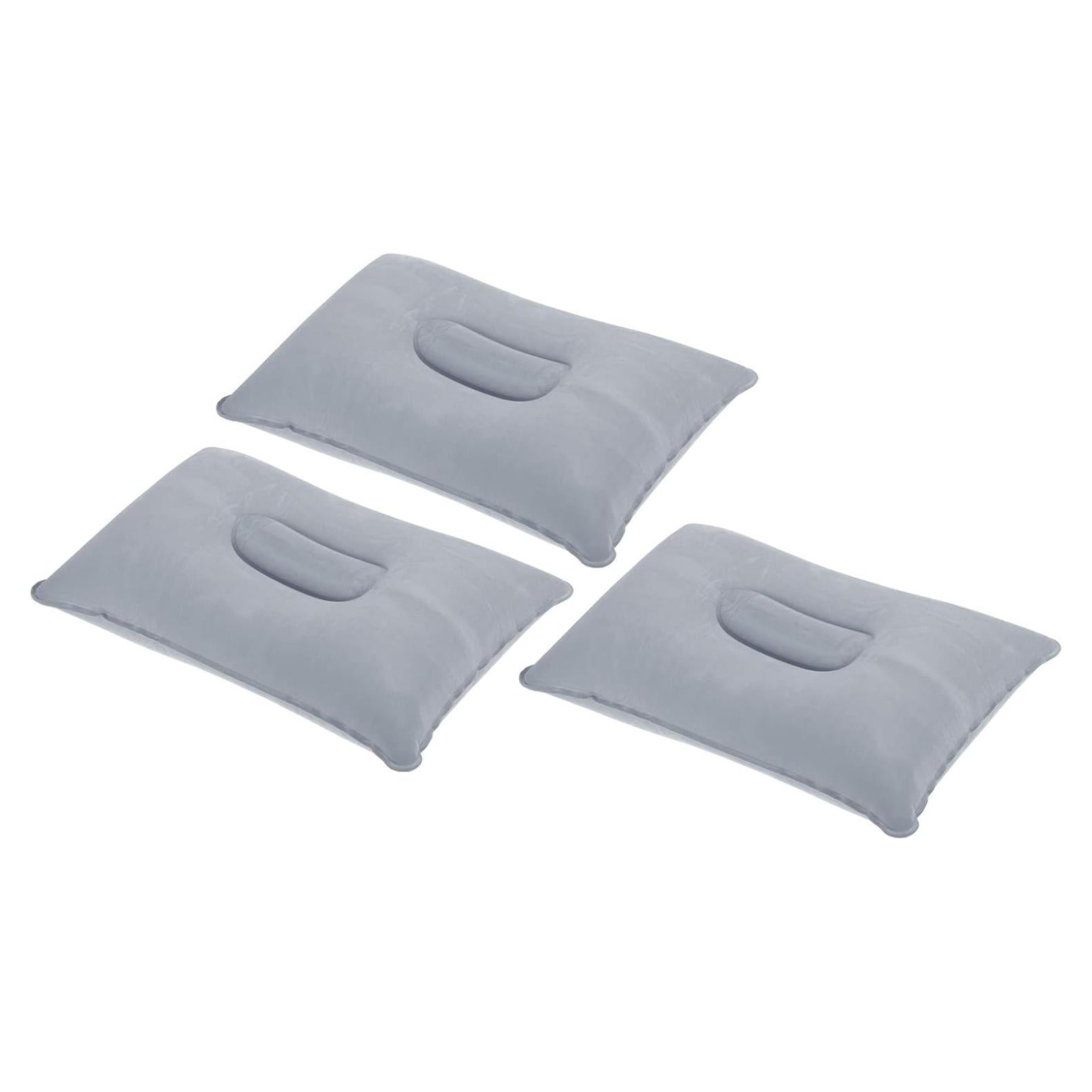 Almohada Inflable PATIKIL 3 Paquetes Camping Soporte Cuello Gris