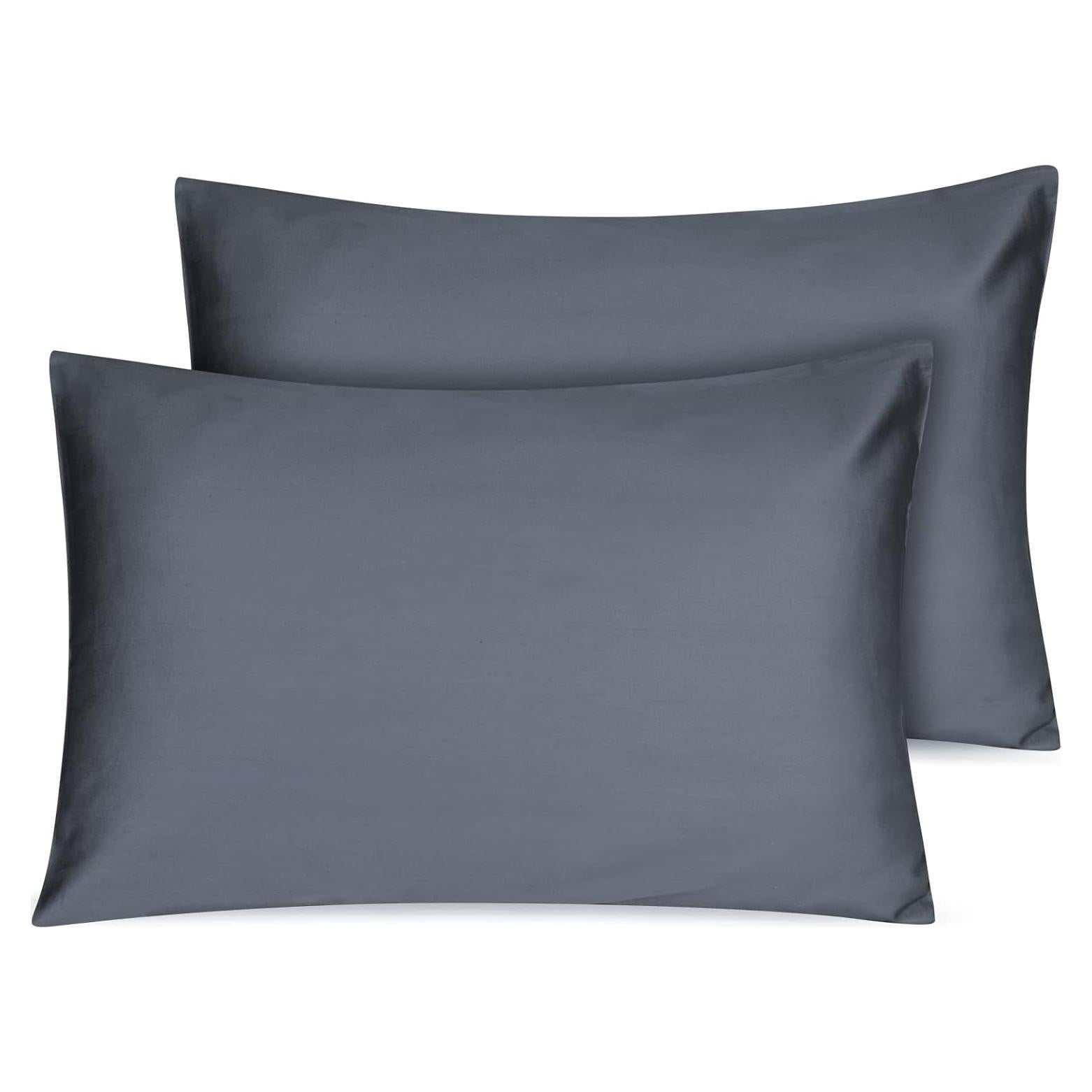 Funda de Almohada Orgánica LULUSILK 35.5x50.8cm Gris Oscuro