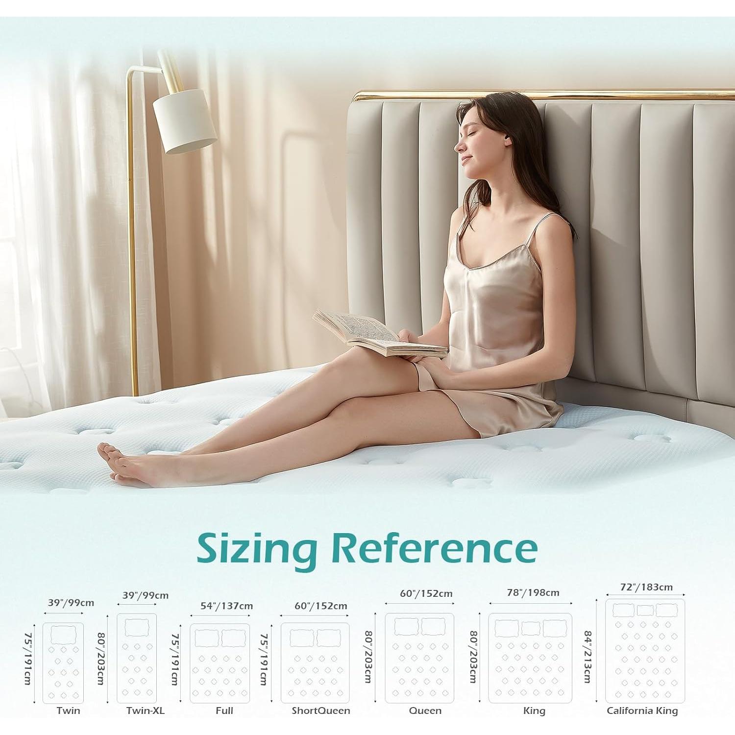 Colchón Topper Hansleep Cama Corta Reina Espuma de Memoria 152x190 cm