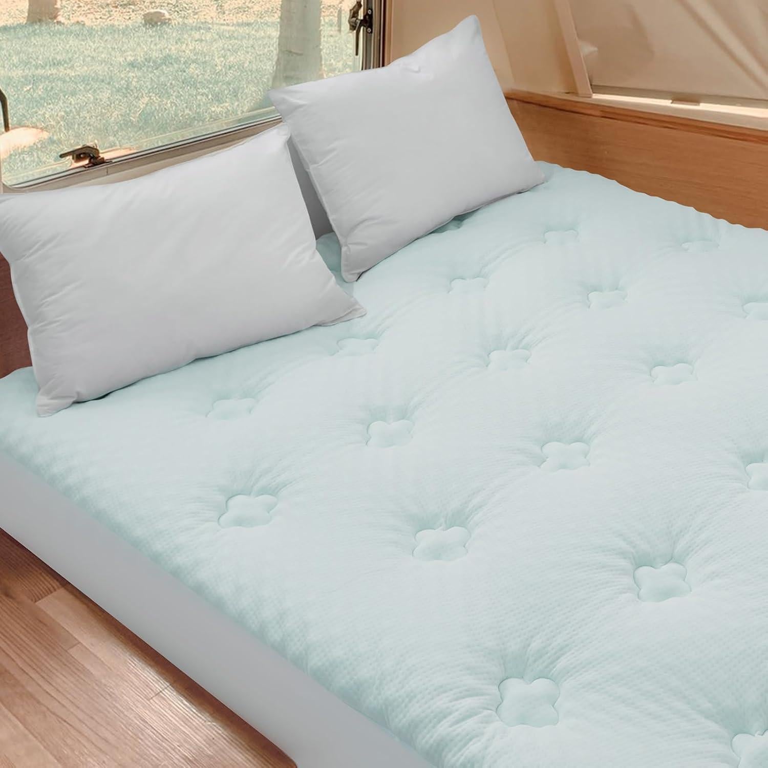 Colchón Topper Hansleep Cama Corta Reina Espuma de Memoria 152x190 cm