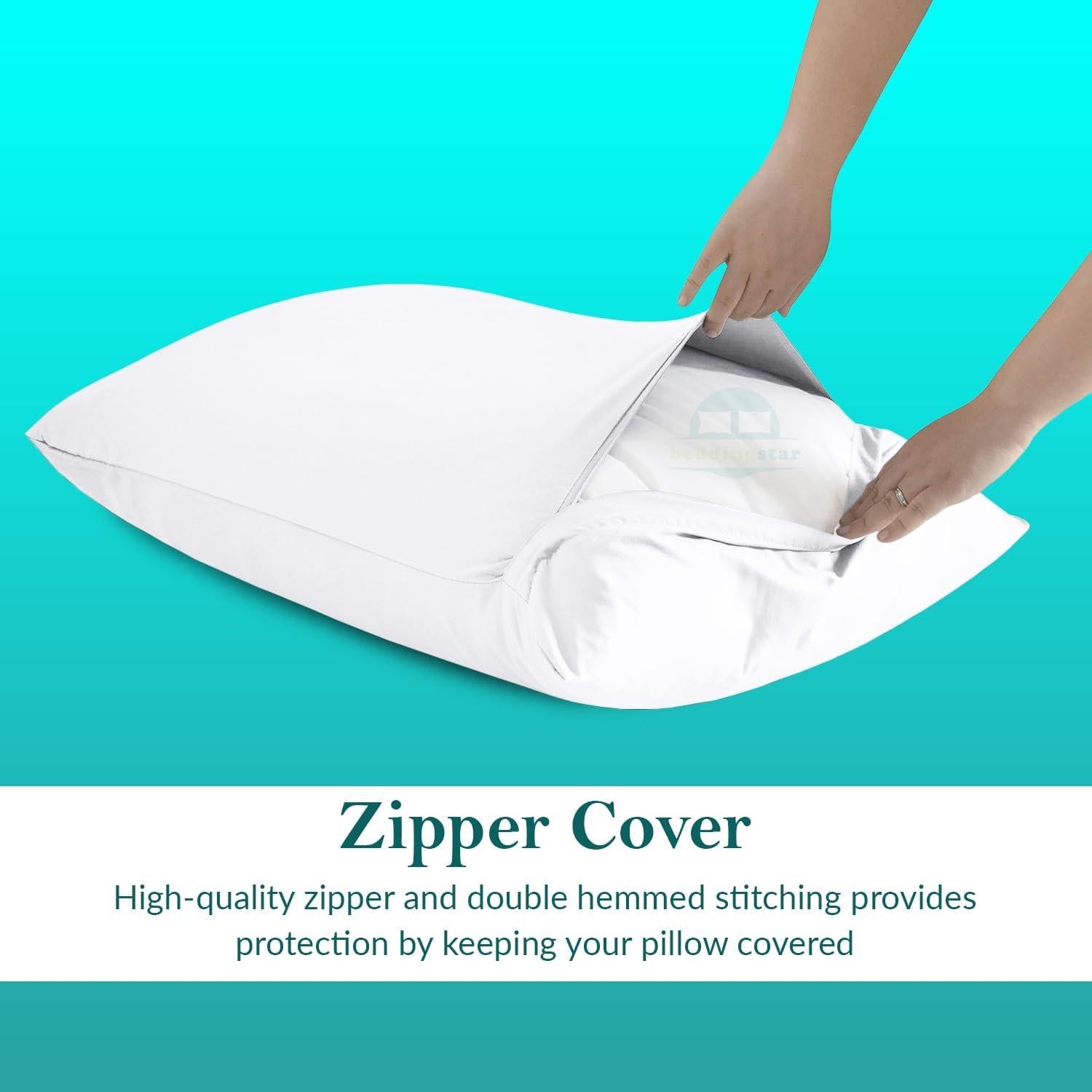 Funda de Almohada de Viaje Beddingstar 14x20 cm Algodón 600 Hilos