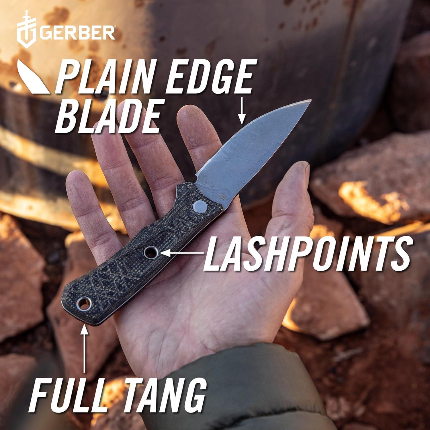 Cuchillo Fijo Gerber Gear Convoy 21.6 cm Micarta Gris