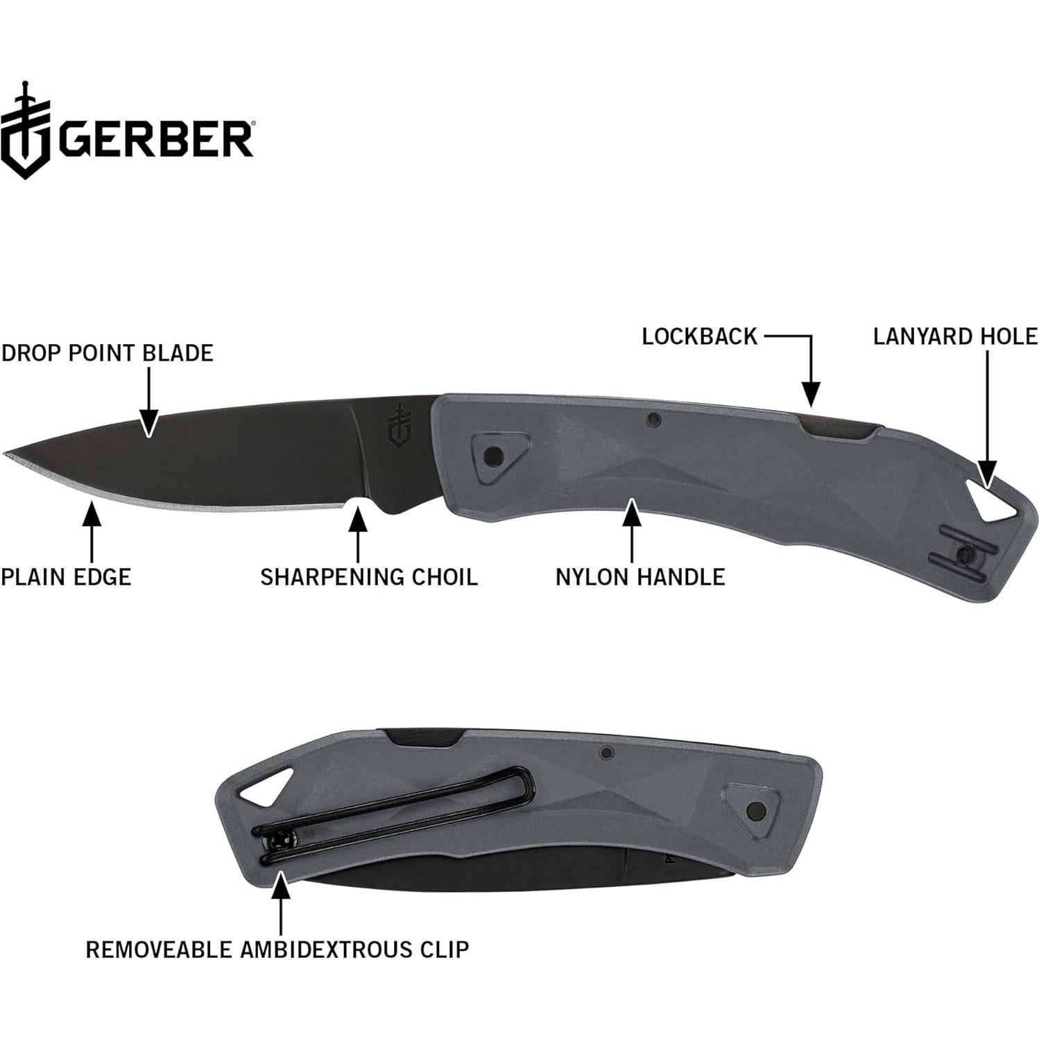 Cuchillo EDC Gerber Gear LST Ultra - Acero Inoxidable - Gris