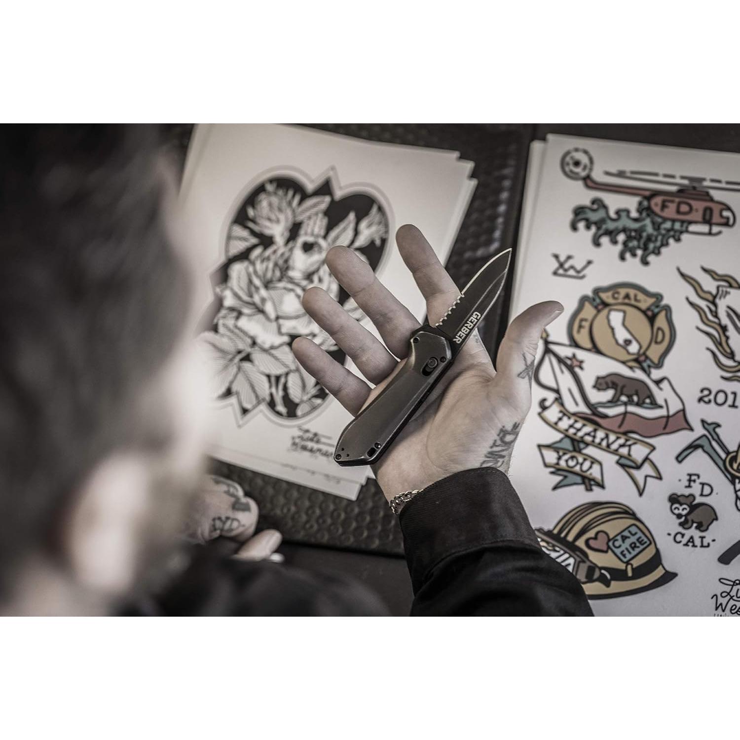 Cuchillo Plegable Gerber Highbrow Compact 7.1 cm Bisel Serrado