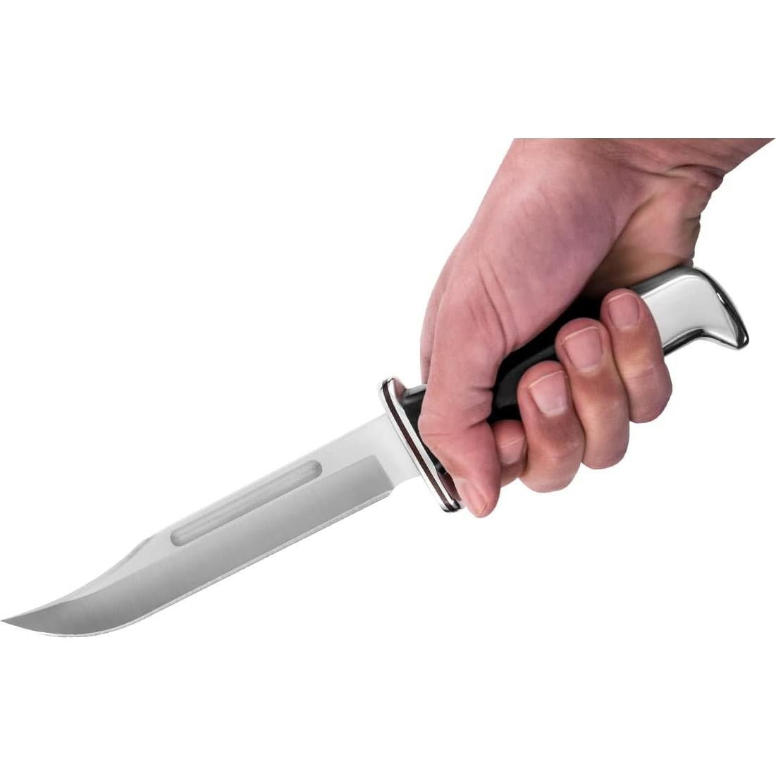 Buck Knives 120 General Hunting Knife, 7-3/8" Fixed Blade, Full Tang Design, Phenolic Handle, 420HC Stainless Steel Clip Point Blade, Sheath Included, Knife Made in the USA, 8.3 oz