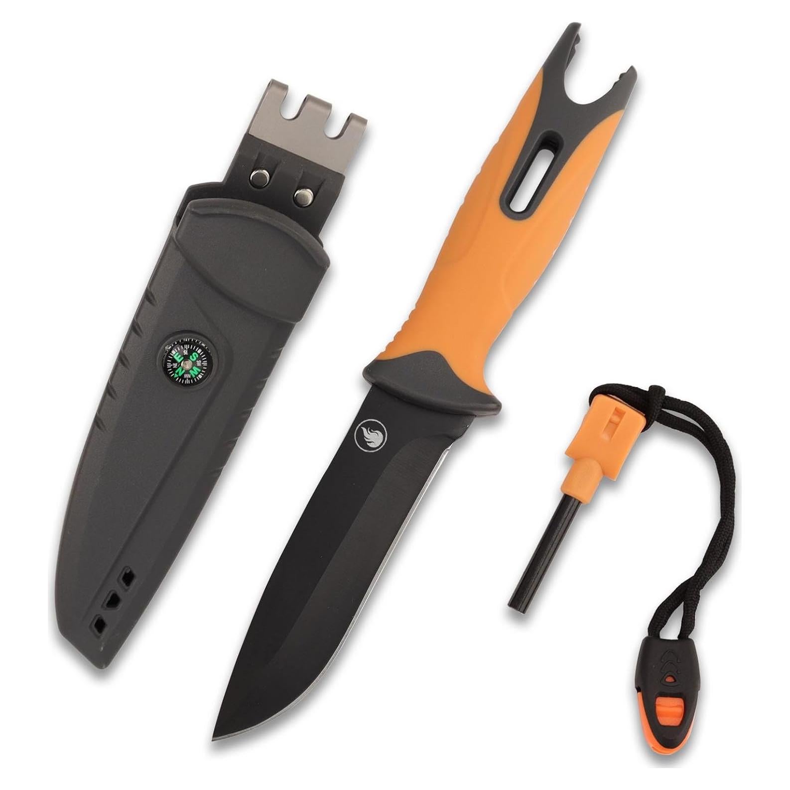 Cuchillo de Caza Fijo CHI SHANG con Funda y Accesorios