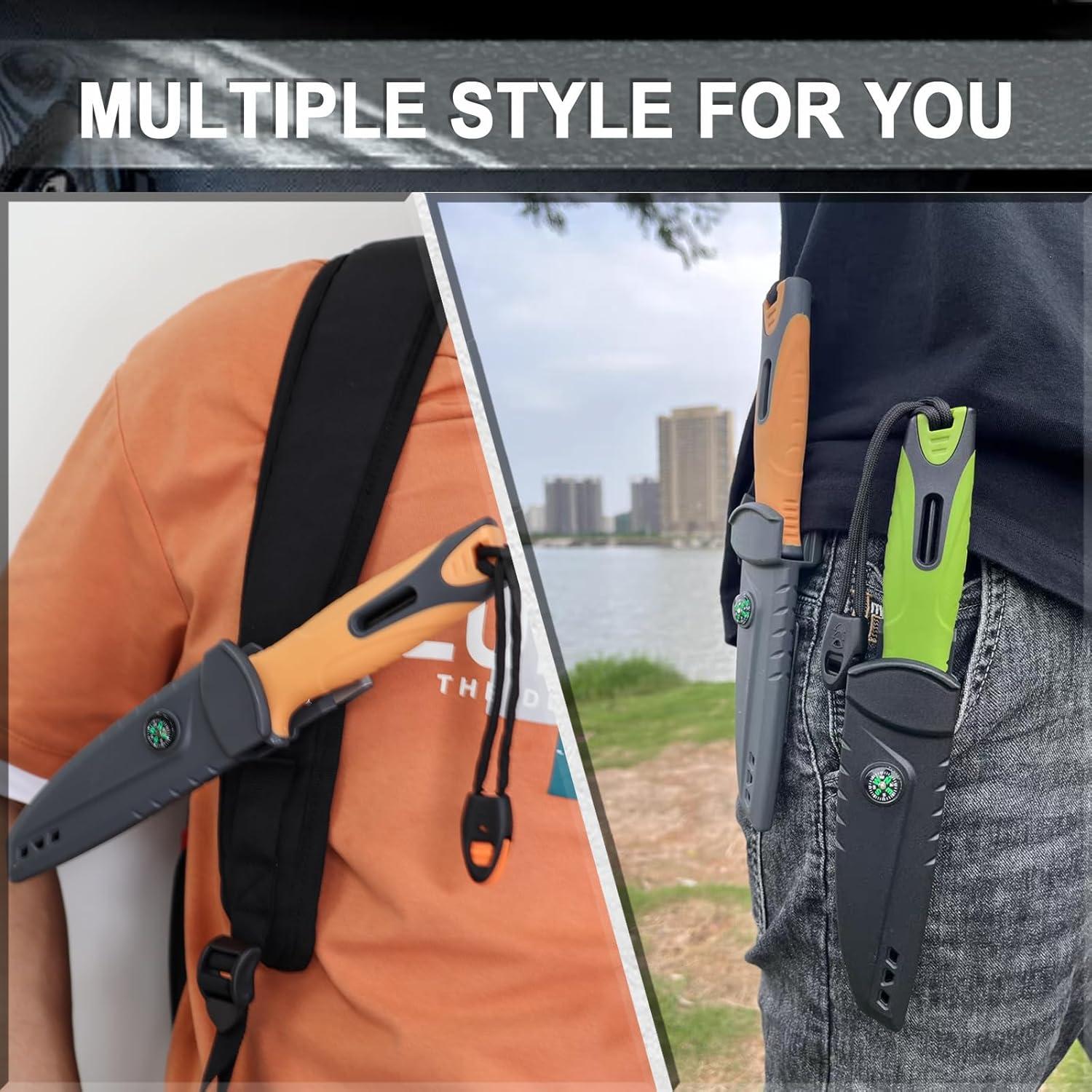 Cuchillo de Caza Fijo CHI SHANG con Funda y Accesorios