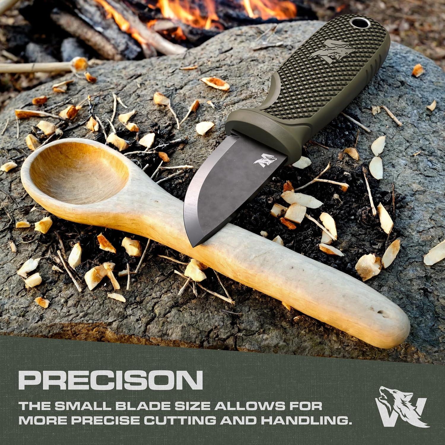 Cuchillo de Cuello EDC Odenwolf W-MINI 2 Verde con Funda