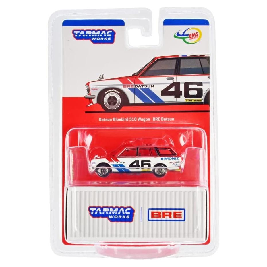 Datsun Bluebird 510 Wagon #46 Tarmac Works 1/64 Diecast
