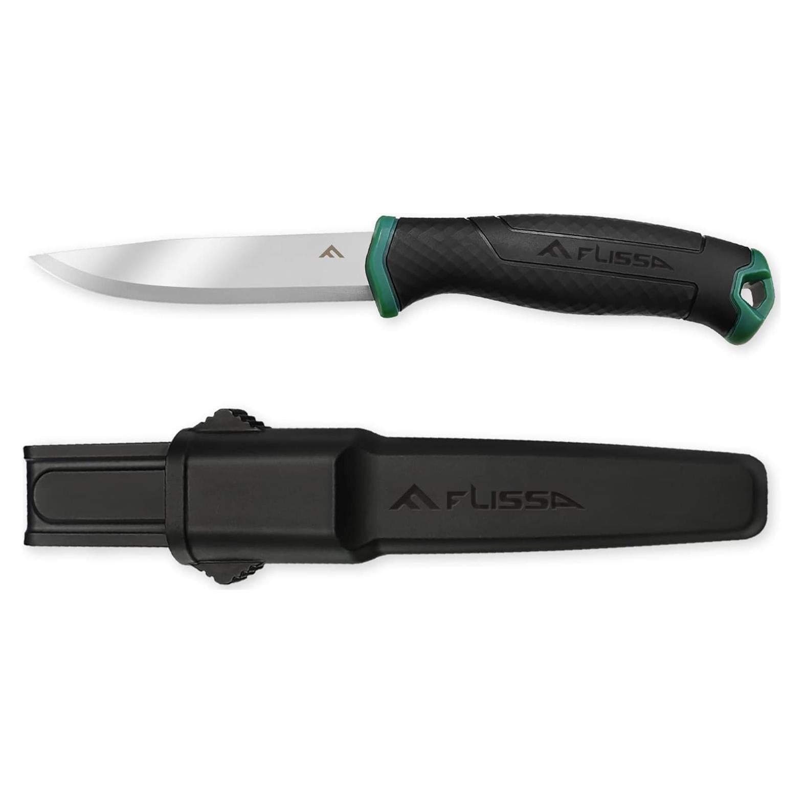 Cuchillo Bushcraft FLISSA F011032 con Funda de Nylon 10.92 cm