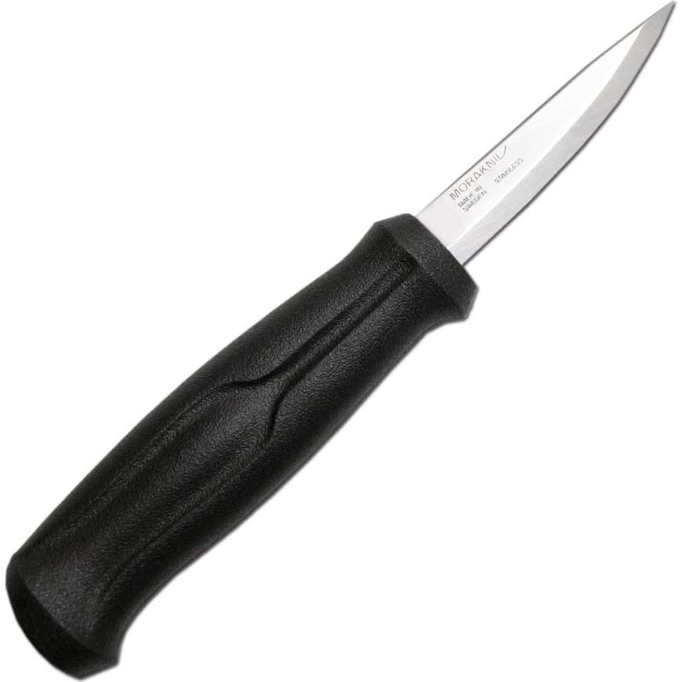 Cuchillo de Tallado Morakniv Basic 80mm Acero Inoxidable con Funda