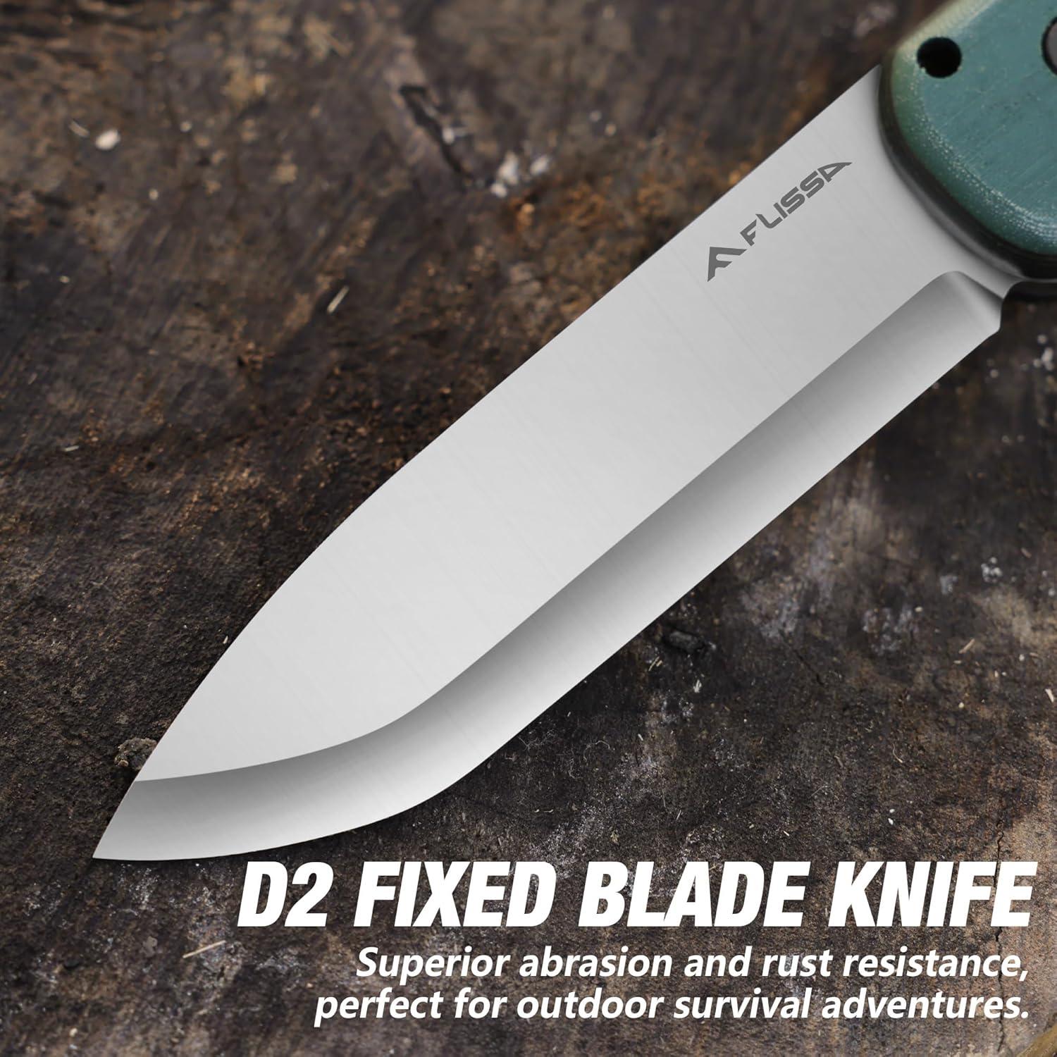 Cuchillo de Caza FLISSA 22.9 cm Acero D2 Mango Micarta