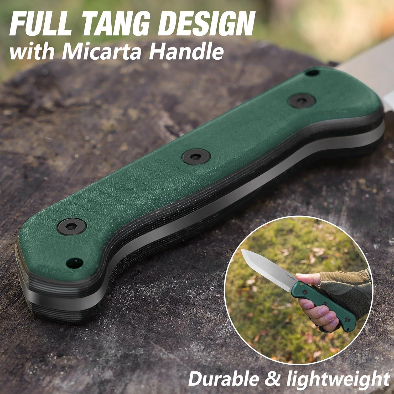 Cuchillo de Caza FLISSA 22.9 cm Acero D2 Mango Micarta