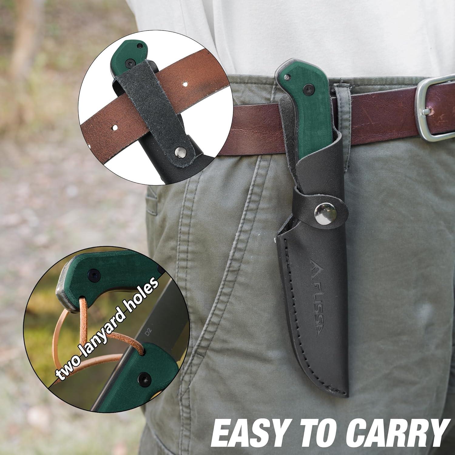 Cuchillo de Caza FLISSA 22.9 cm Acero D2 Mango Micarta