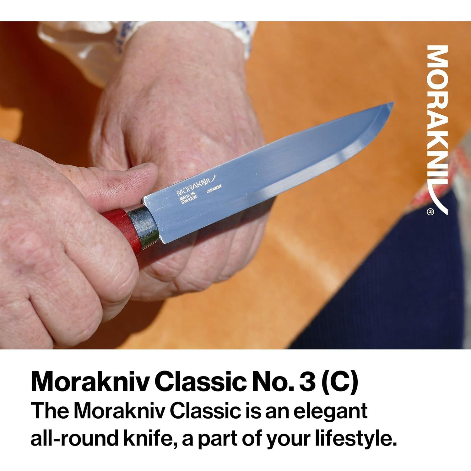 Cuchillo Morakniv Clásico No. 3 de Acero al Carbono 13.5 cm