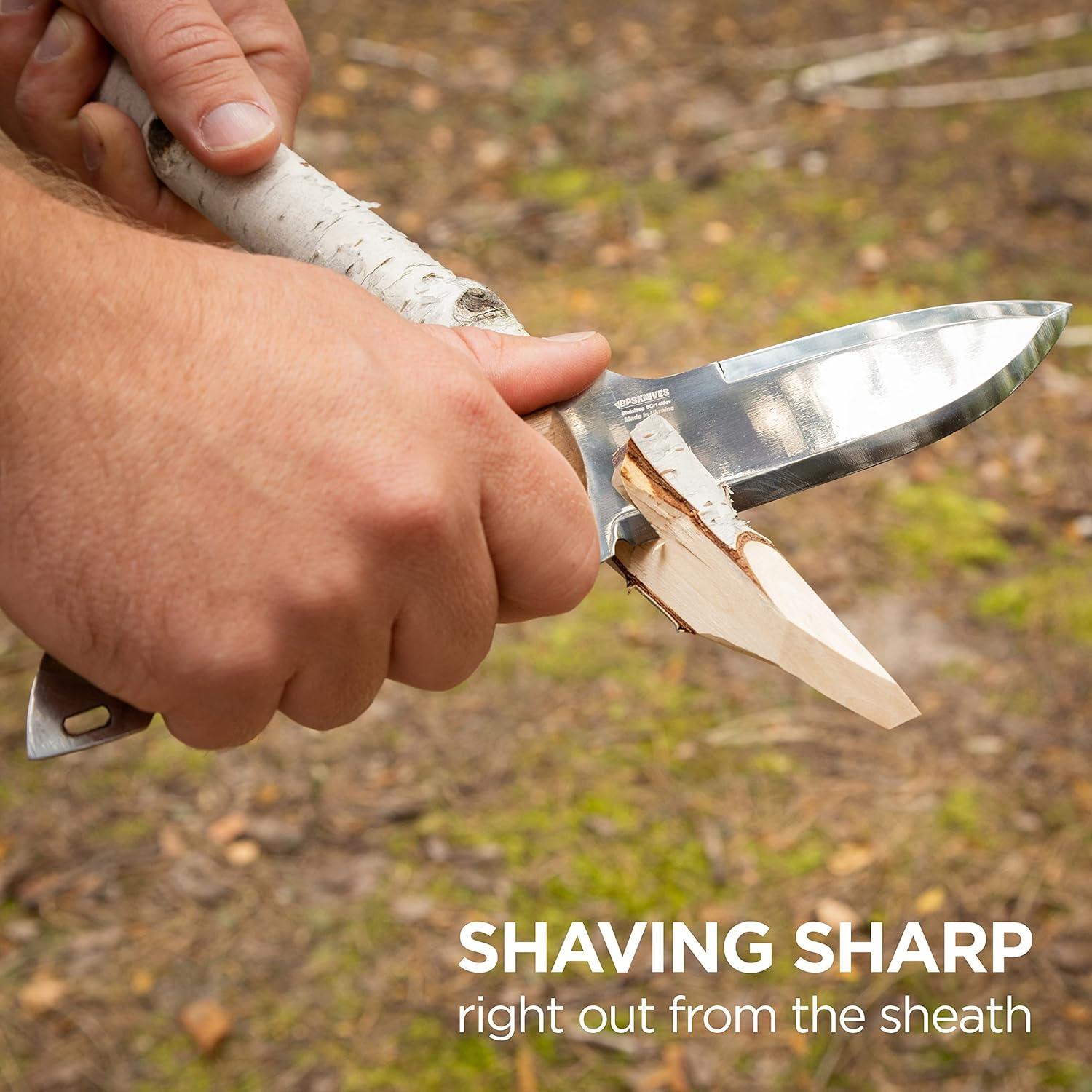 Cuchillo de Caza BPS HK2 - Acero al Carbono 130mm con Funda