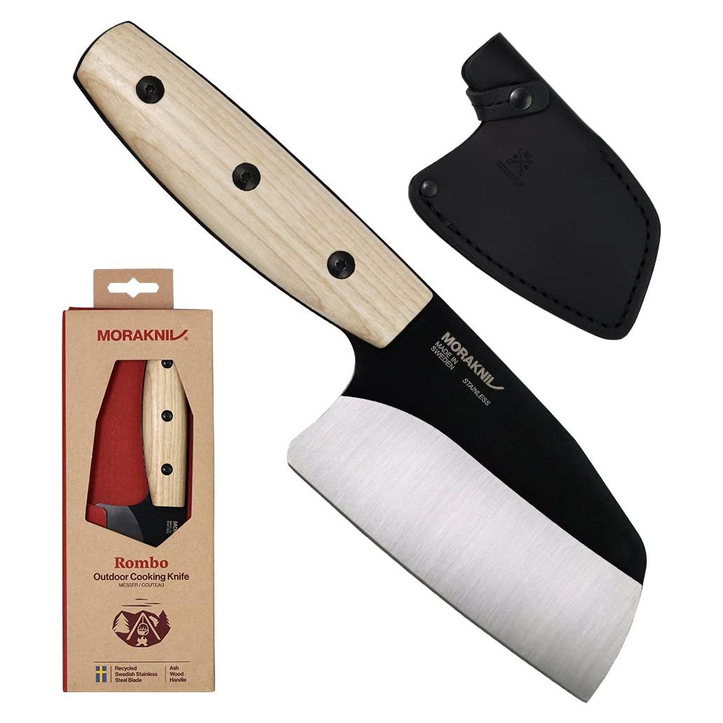 Cuchillo Morakniv Rombo de Acero Inoxidable con Funda de Cuero
