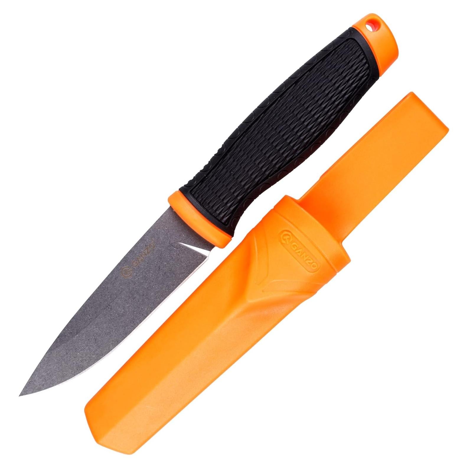 Cuchillo Ganzo G806-OR Hoja Fija 9.8 cm Acero 8CR14 Antideslizante