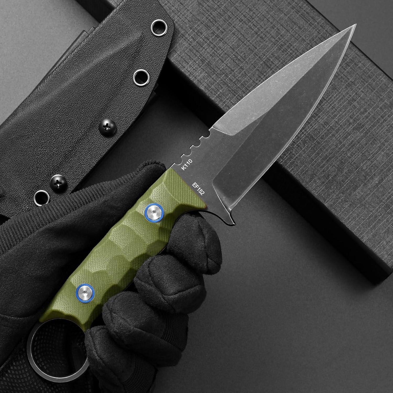 Cuchillo Fijo Eafengrow EF152 Acero K110 Mango G10 10.7 cm