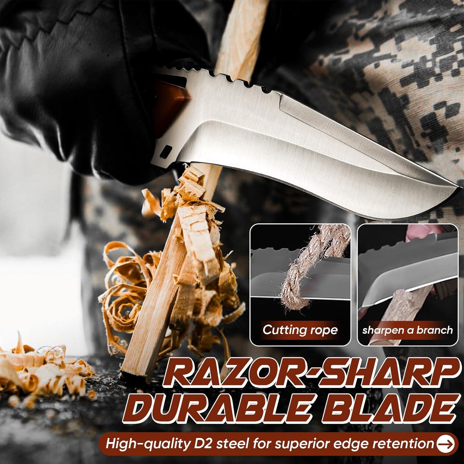 Cuchillo de Supervivencia Dragón Púrpura con Funda Kydex 27.94 cm