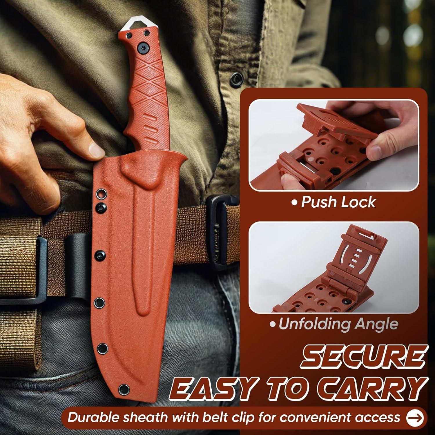 Cuchillo de Supervivencia Dragón Púrpura con Funda Kydex 27.94 cm