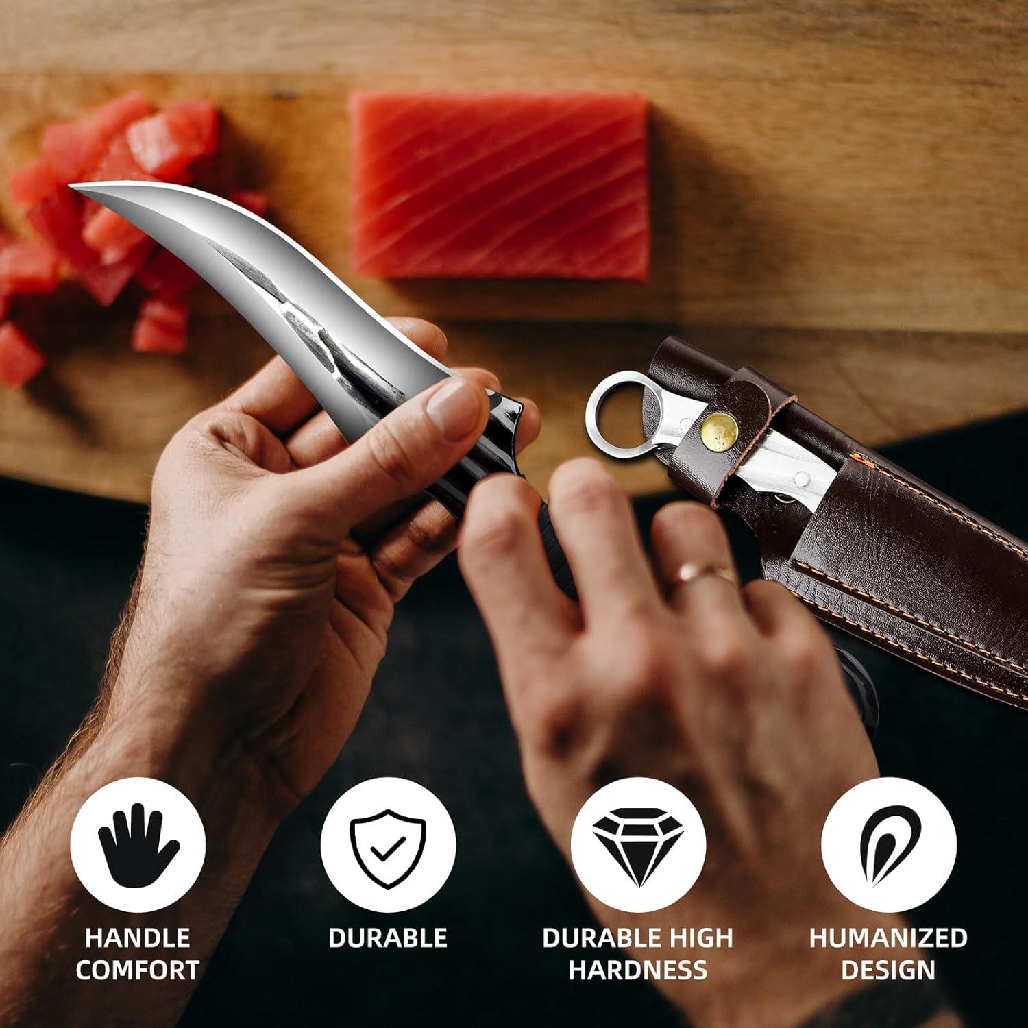 Juego de Cuchillos de Caza Zarfand - 2 Piezas, Acero Inoxidable