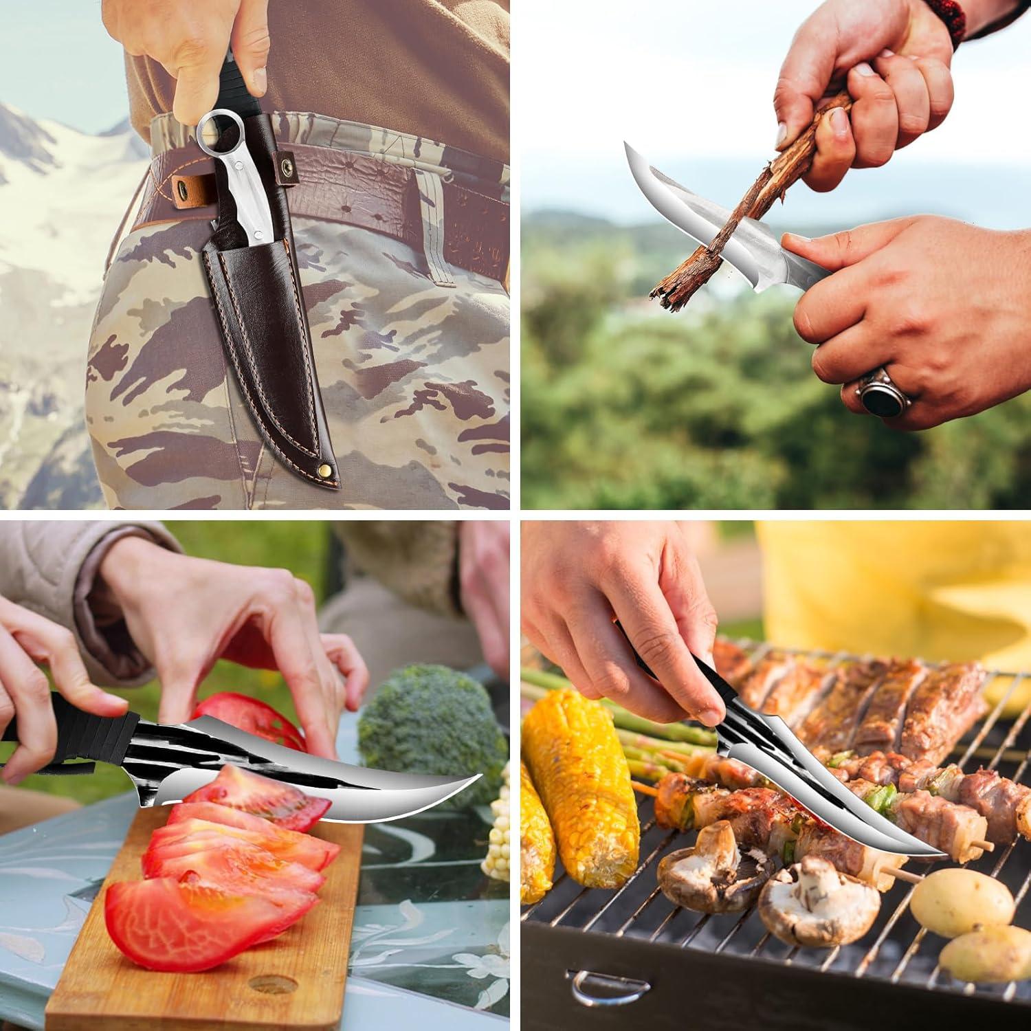 Juego de Cuchillos de Caza Zarfand - 2 Piezas, Acero Inoxidable